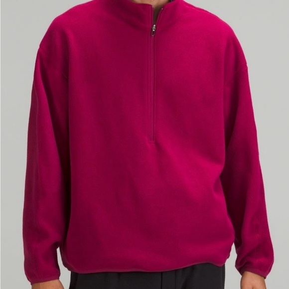 lululemon athletica Men's Zip Up Sweater in Fuchsia - Picture 1 of 11